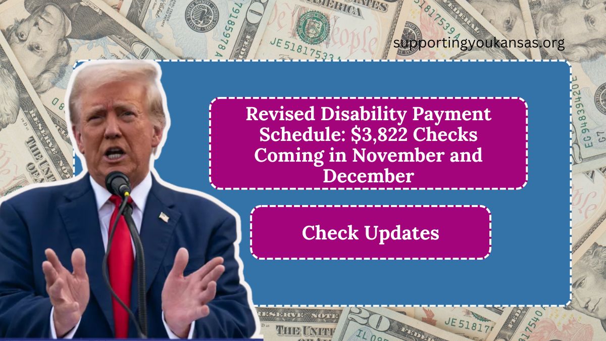 Revised Disability Payment Schedule: $3,822 Checks Coming in November and December